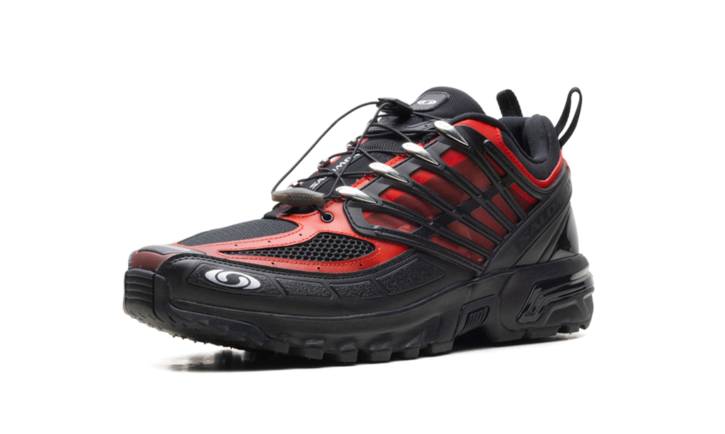 ACS Pro Black Flame Scarlet Silver Kurim Cage Sneaker - Performance Mesh Design