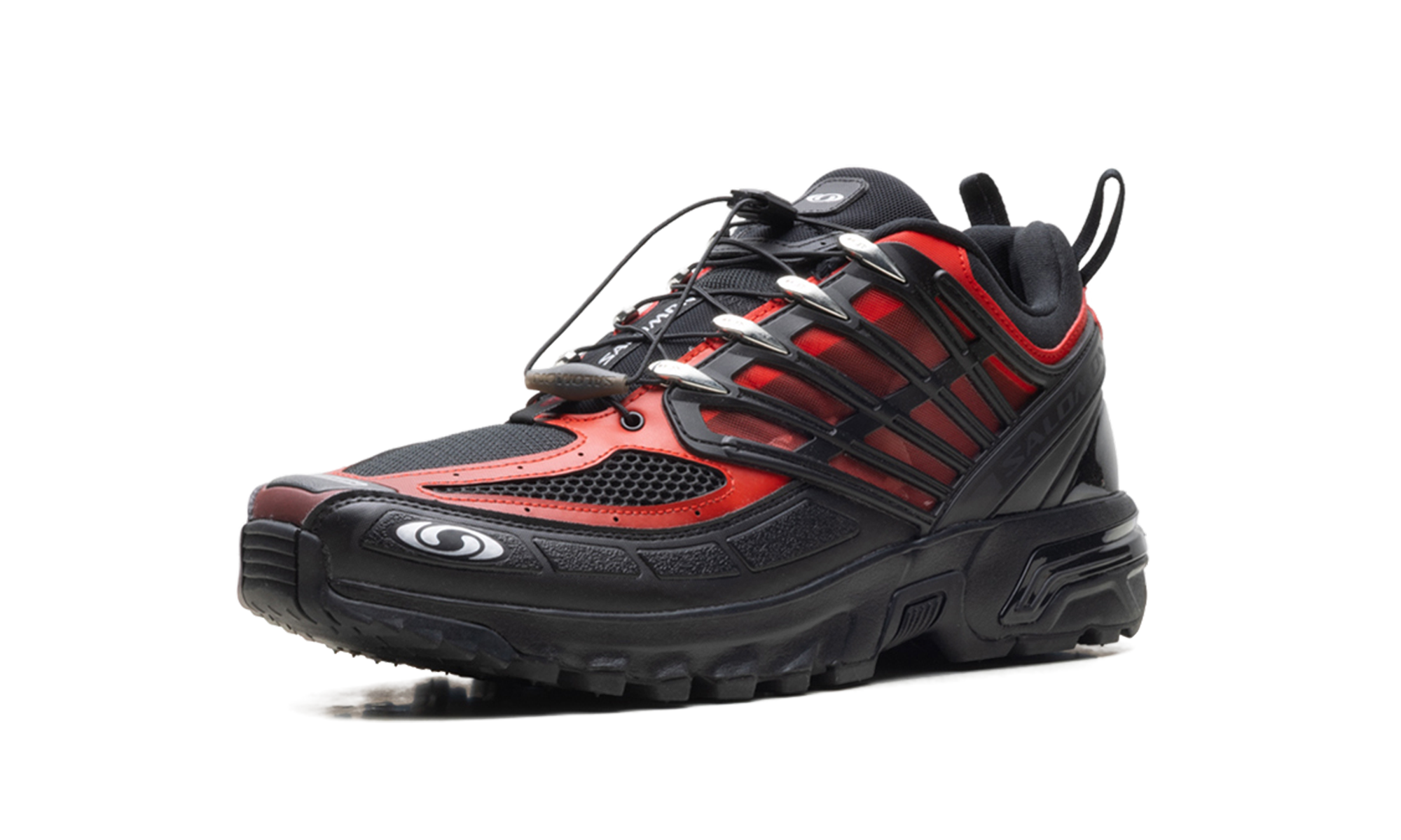ACS Pro Black Flame Scarlet Silver Kurim Cage Sneaker - Performance Mesh Design