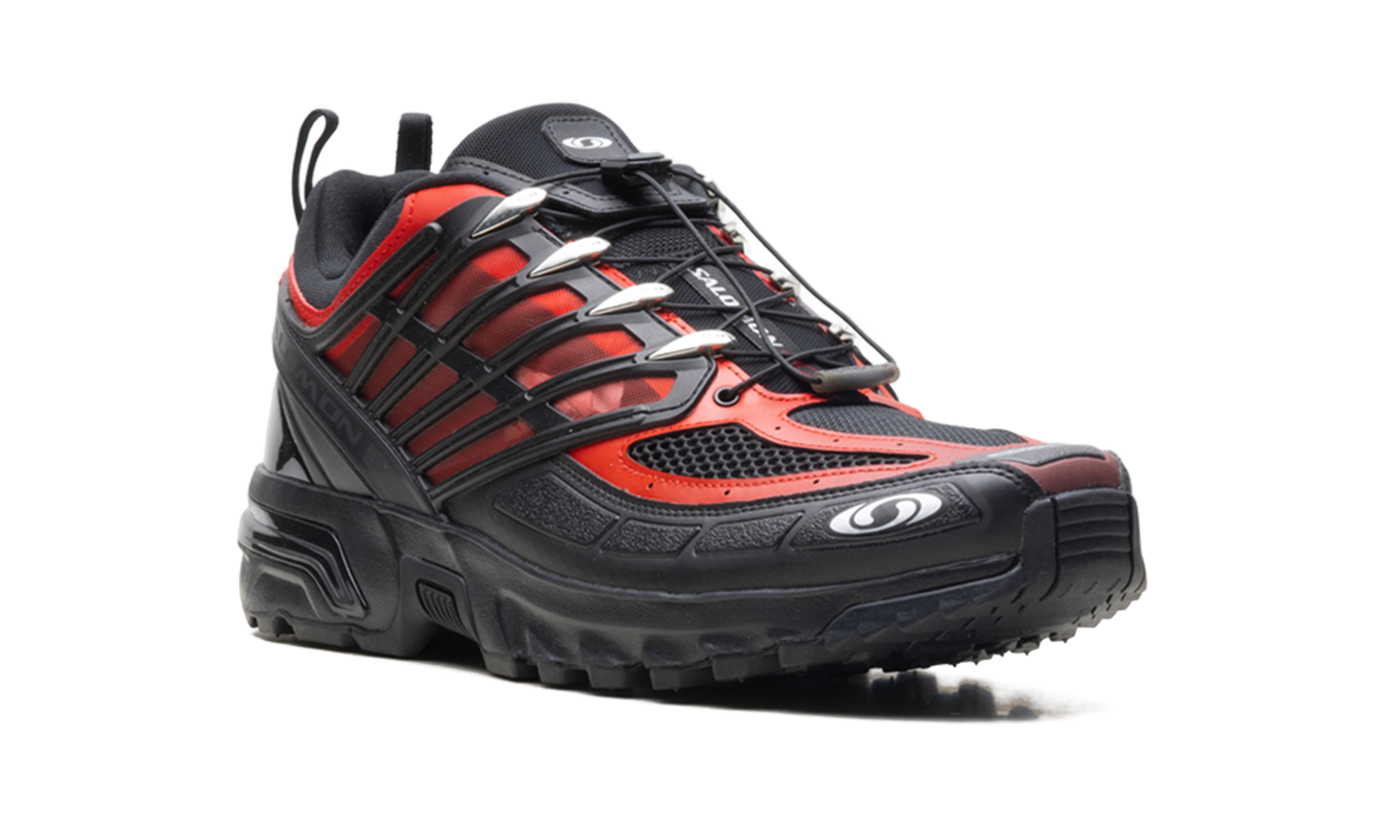 ACS Pro Black Flame Scarlet Silver Kurim Cage Sneaker - Performance Mesh Design