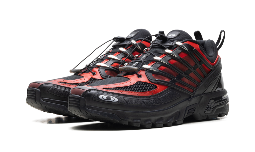 ACS Pro Black Flame Scarlet Silver Kurim Cage Sneaker - Performance Mesh Design