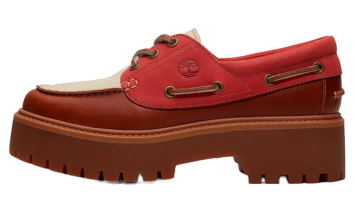 Stone Street Platform Boat WMNS "Rust Full-Grain / Medium Red" TB0A2GVFAFU