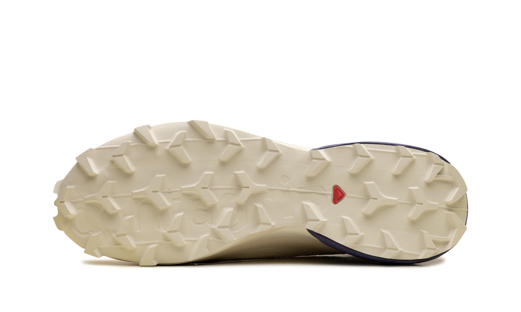 Salomon Speedcross Advanced Vanilla - Off-White Trail Sneaker with Purple Heel
